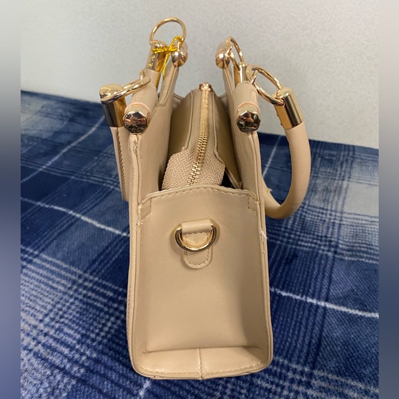 Bebe Rowan SM Top Handle Crossbody - Beige - Picture 7 of 13